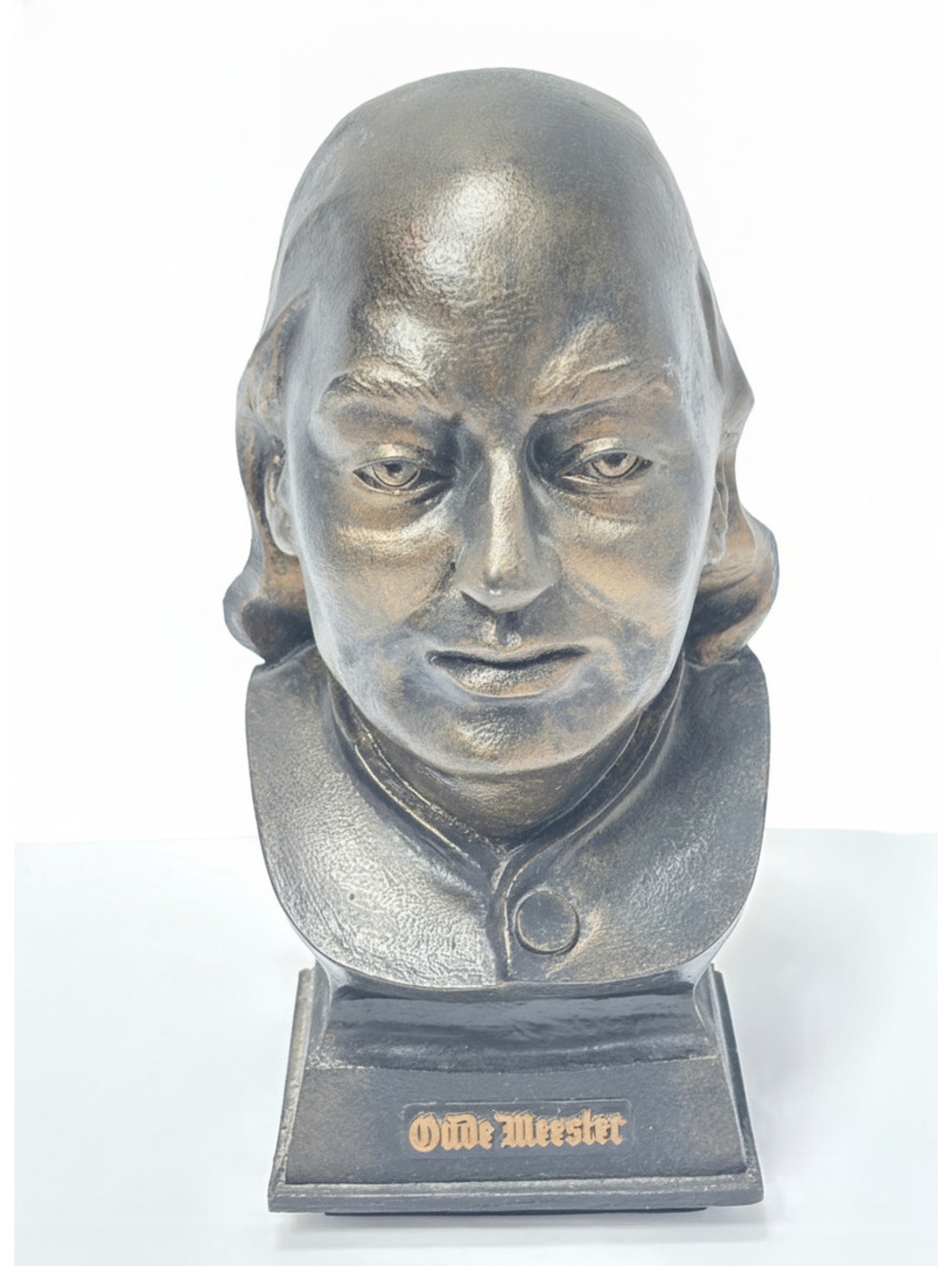 Vintage Olde Meister Bust Sculpture Faux Bronze Molded Foam Figure Statue